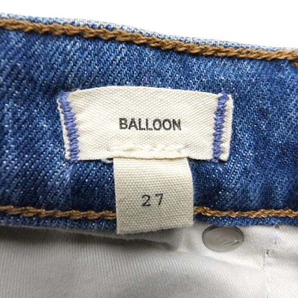 NEW Madewell Balloon Jeans in Corson Wash 90s Baggy Barrel Leg Ankle Cropped 27 - Picture 2 of 9